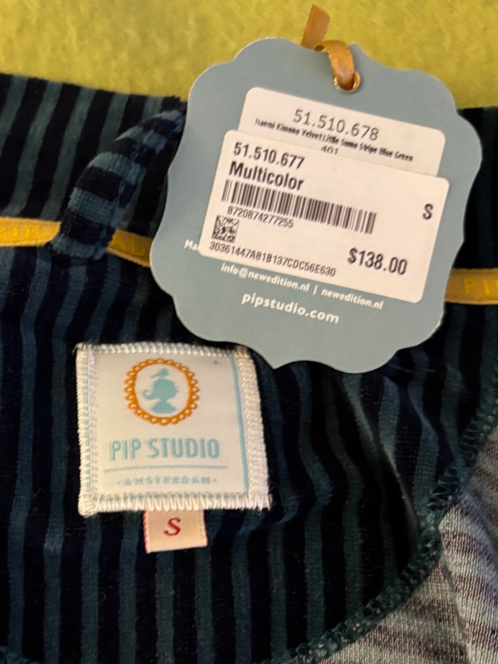 PIP VELOUR WRAP ROBE SIZE SMALL - Picture 4 of 5